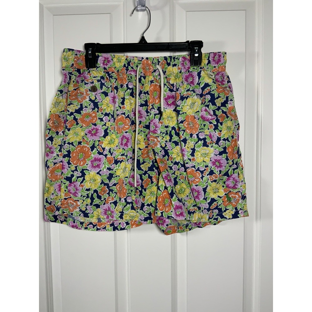 Ralph Lauren Polo Men's Colorful Floral Print Swim Suit, SZ, Medium, 6 In Inseam